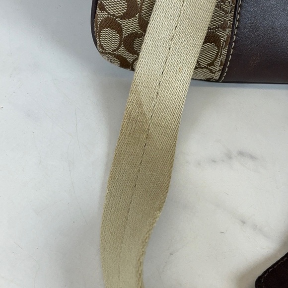 Coach Signature Brown and Tan Crossbody Shoulder Bag - Picture 11 of 12